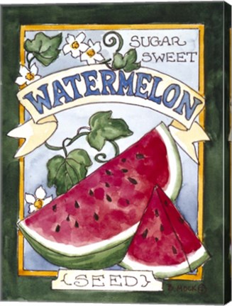 Framed Large Watermelon-Seed Packet Print