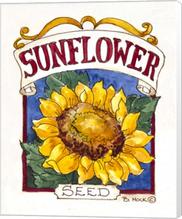 Framed Sunflower-Seed Packet Print
