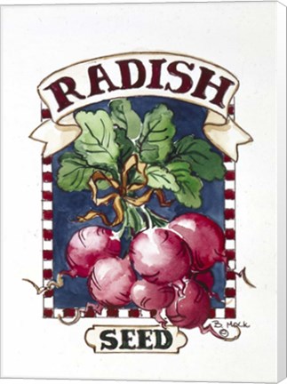 Framed Radish-Seed Packet Print