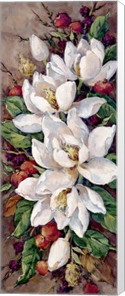 Framed Magnolia Spray I Print