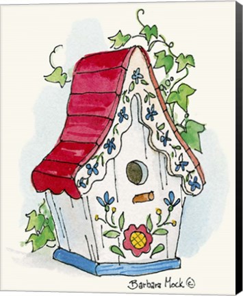 Framed Swiss Family Birdhouse Print