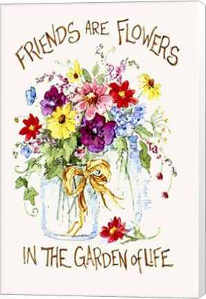 Framed Friends are Flowers Print