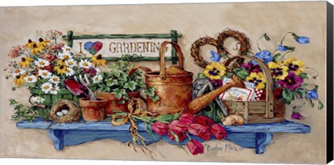 Framed Baskets and Bird's Nest Print