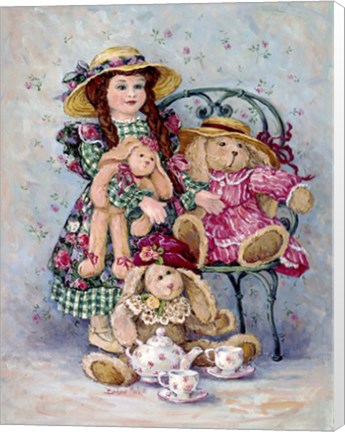 Framed Doll Party Print