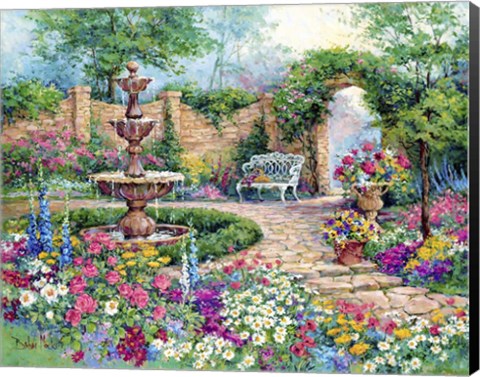 Framed Tranquil Garden Print