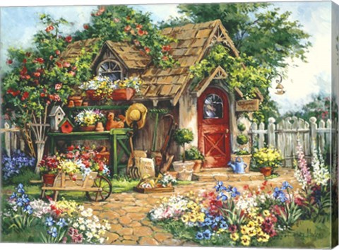 Framed Gardener's Haven Print