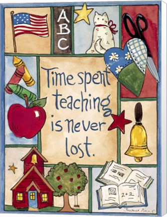 Framed Time Spent Teaching Print