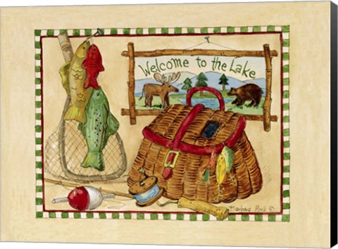 Framed Welcome to the Lake Print