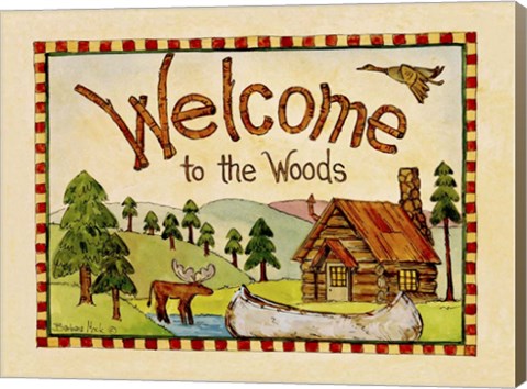 Framed Welcome to the Woods Print