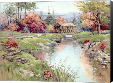 Framed Blue Mountain River Print