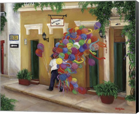 Framed Balloons on the Calle Print