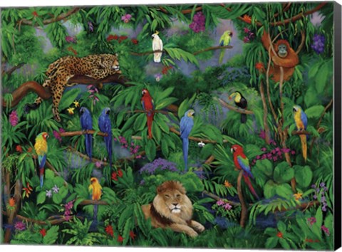 Framed Birds in Paradise Print