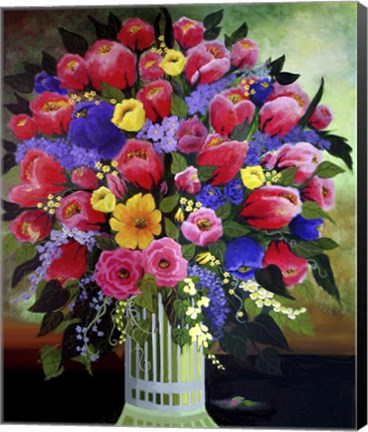 Framed Springtime Flowers 1 Print
