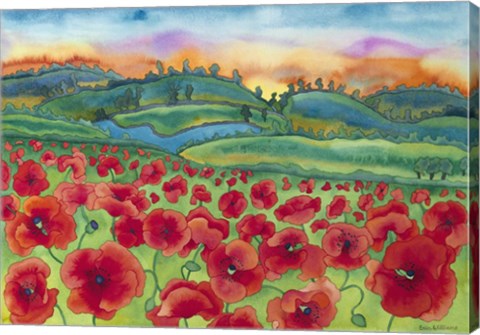 Framed Magical Poppy Field Print
