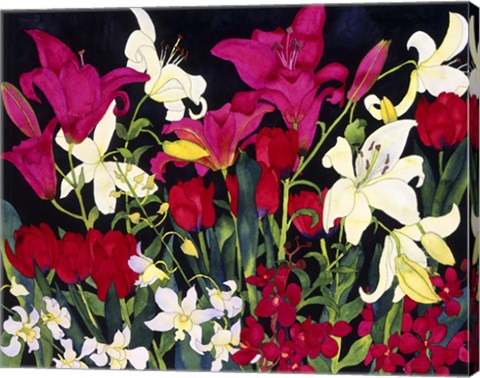 Framed Luscious Lilies Print