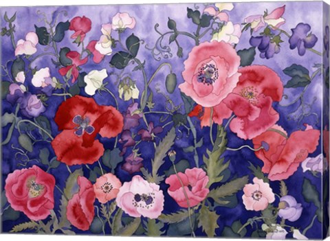 Framed Poppies and Sweet Print