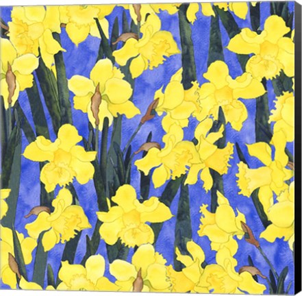 Framed Fertile Rising - Daffodils Print