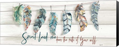 Framed Tribal Feathers Sign Print