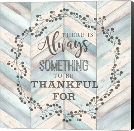 Framed Always Thankful Chevron Print