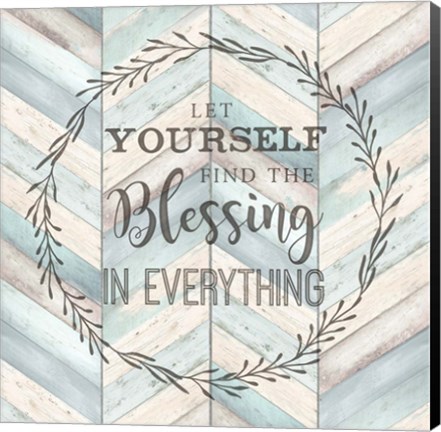 Framed Find the Blessing Chevron Print