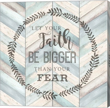 Framed Let Your Faith Chevron Print