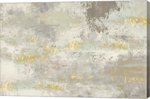 Framed Blooming Day Golden Grey Print