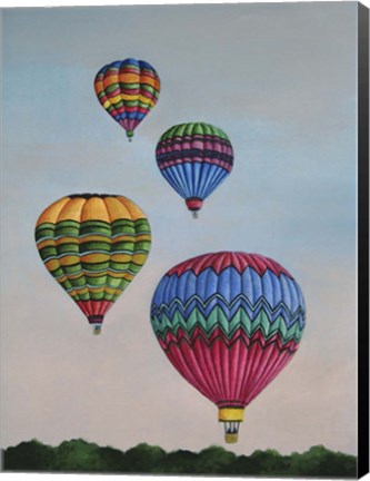 Framed Balloons at Dawn Print