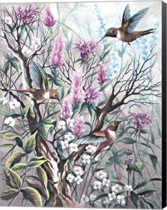 Framed Hummingbird Tapestry Print