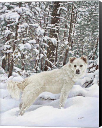 Framed I Love Snow Print