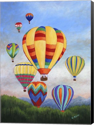 Framed Sunrise Balloons Print