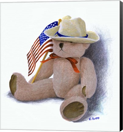 Framed Teddy Bear VII Print