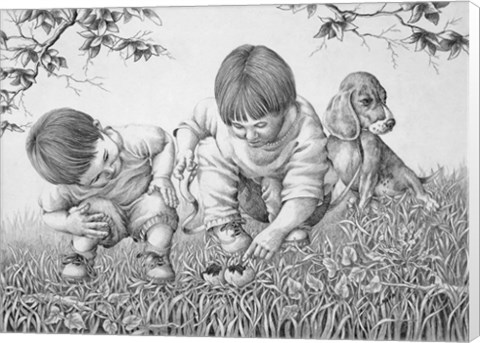 Framed Walking the Dog Print