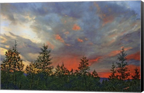 Framed Fire in the Sky Print