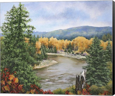 Framed Mountain Stream Print