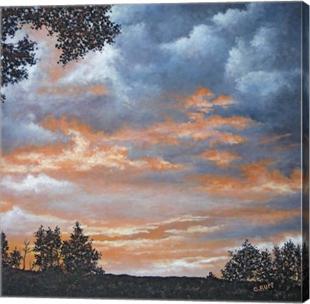 Framed Orange Glow Print