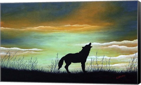 Framed Lone Wolf Print