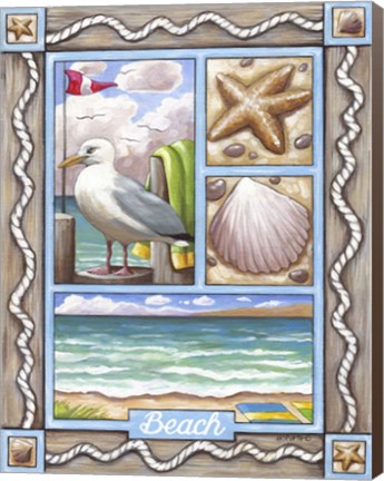 Framed Beach Seagull Print