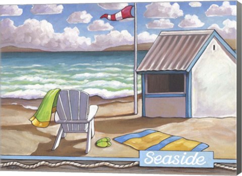 Framed Seaside Beach Print