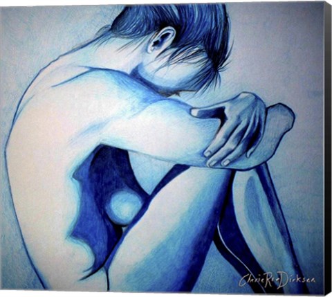 Framed Feeling Blue Print