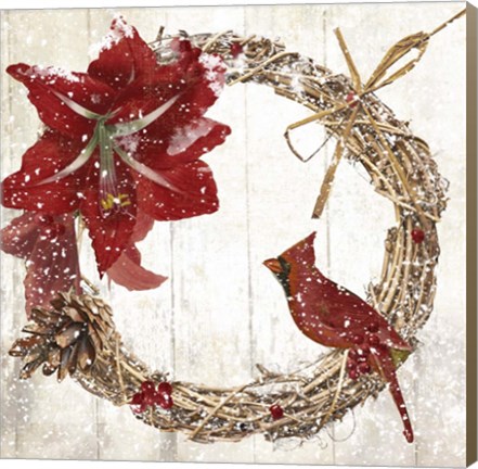 Framed Cardinal Christmas II Print