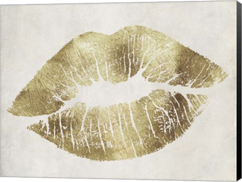 Framed Hollywood Kiss Gold Print