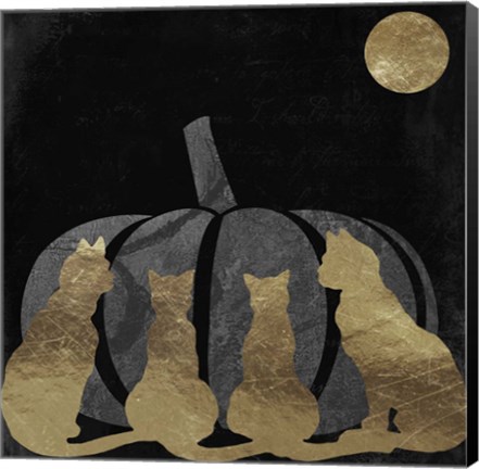 Framed Halloween Cats Print