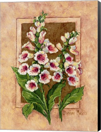Framed Foxglove Fresco Print