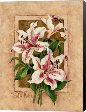 Framed Lily Fresco Print