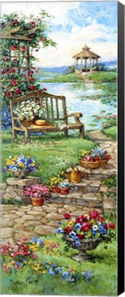 Framed Gazebo Garden Print