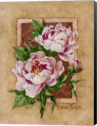 Framed Peony Fresco Print