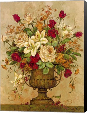 Framed Floral Reflections I Print