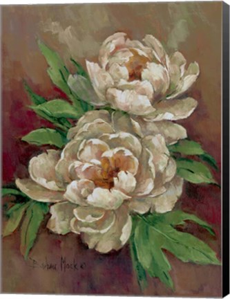 Framed White Peonies II Print