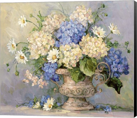 Framed Blue and White Delight Print