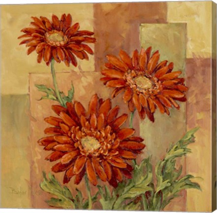 Framed Terracotta Daisies Print